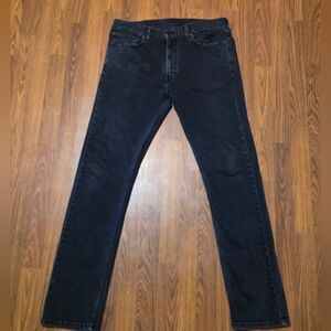 Levi’s 513 Straight Fit Men’s Jeans 34x34 Faded Black Denim Dark Wash Casual A37